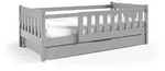 Masseno Kinderbett, Hellgrau, Holz, 80x190 cm, Kinder- & Jugendzimmer, Kinderm&ouml;bel,