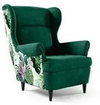Beautysofa Ohrensessel, Dunkelgr&uuml;n, Holzwerkstoff, 1-Sitzer, 82x102x92 cm,