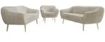 MKS Sitzgarnitur, Creme, Holzwerkstoff, 7-Sitzer, Rechteckig, 180x75x74 cm,