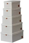 Love IT Store IT Aufbewahrungsboxen-Set Premium, Beige, Textil, Deckel, Deckel
