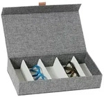 Love IT Store IT Brillenbox Premium, Grau, Textil, Karton, 17x6x30 cm, Ordnen &