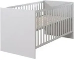 Roba Babybett, Hellgrau, Holzwerkstoff, Rechteckig, 70x140 cm, Babym&ouml;bel,