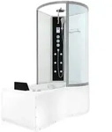 AcquaVapore by Sandra Jentho Whirlpool, Wei&szlig;, Glas, Kunststoff, Metall, Rechteckig,
