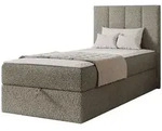 Mirjan24 Boxbett, Hellbraun, Textil, H&ouml;he ca. 19 cm, Rechteckig, 100x200 cm,