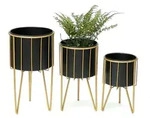 DanDiBo Blumenhocker, Gelb, Metall, 25x45x25 cm, Wohnzimmer, Wohnzimmertische,