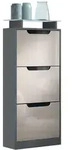 Vladon Schuhschrank, Sand, Holzwerkstoff, 46x128x23 cm, Garderobe,...