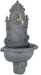 Relaxdays Wandbrunnen, Grau, Metall, 44x75x22 cm, Gartenzubeh&ouml;r, Gartendeko