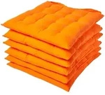 Homescapes Stuhlkissen, Orange, Textil, Quadratisch, 40x6.5x40 cm, Oeko-Tex&reg;,