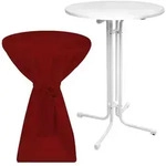 Beautissu Stehtisch, Bordeaux, Kunststoff, Rund,Rund, 80x110x80 cm, Esszimmer,