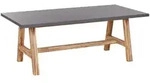Beliani Gartentisch, Grau, Hellbraun, Stein, rechteckig, 200x75x100 cm,...