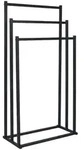 Relaxdays Handtuchst&auml;nder, Schwarz, Metall, 44x86x21 cm, Badaccessoires,