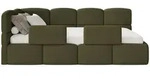 Selsey Jugendbett, Olivgr&uuml;n, Kunststoff, 1-Sitzer, 90x200 cm, Kinder- &