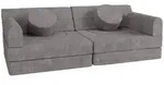 Juskys Kindersofa, Hellgrau, Textil, 150x50x75 cm, Kinder- & Jugendzimmer,