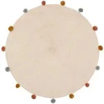 Atmosphera for kids Kinderteppich, Beige, Naturmaterialien, 90x90 cm, Teppiche &