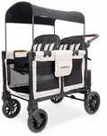 Wonderfold Bollerwagen W4 Luxe Pro, Schwarz, Beige, Metall, Kunststoff, Textil,