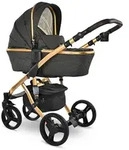 Lorelli Kombikinderwagen, Schwarz, Metall, 60x117x112 cm, unisex, Federung,...