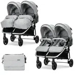Lorelli Geschwisterkinderwagen, Silber, Metall, 88x105x76 cm, unisex, Baby on...