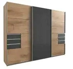 luma-home Schwebet&uuml;renschrank, Eiche, Graphit, Holzwerkstoff, Nachbildung, 8