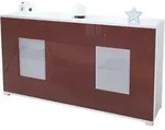 Vladon Sideboard, Bordeaux, Holzwerkstoff, 138.5x75.5x35 cm, Wohnzimmer,...
