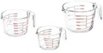 Relaxdays Messbecher, Transparent, Glas, Backen, Backhelfer, Messbecher