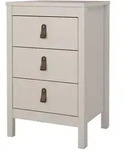 ebuy24 Nachttisch,, Kaschmir, Holzwerkstoff, 3 Schubladen, 44x70x39 cm,...