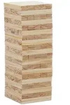 Relaxdays Wackelturm, Hellbraun, Holz, 12x12 cm, Spielzeug, Kinderspielzeug,