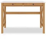 Idimex Schreibtisch, Wei&szlig;, Eiche, Holz, Kiefer, Vintage, 110x76x50 cm, FSC Mix,
