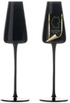 Intirilife Champagnergl&auml;ser, Schwarz, Glas, 0.2 L, leicht zu reinigen, Essen &