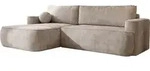 WFL Group Ecksofa, Taupe, Textil, 4-Sitzer, links montierbar,L-Form, 267x154 cm,