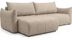 WFL Group Ecksofa, Beige, Textil, 4-Sitzer, einzeln stellbar,L-Form, 260x154 cm,