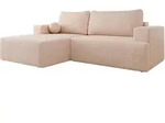 Mirjan24 Ecksofa, Hellrosa, Kunststoff, 5-Sitzer, Ottomane links,L-Form,...