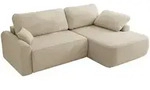 MKS Eckschlafsofa, Beige, Kunststoff, 4-Sitzer, L-Form,L-Form, 273x187 cm,