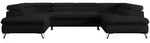 MKS Wohnlandschaft, Schwarz, Metall, 6-Sitzer, U-Form, 346x76x208 cm,...