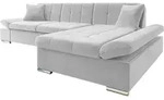 Mirjan24 Ecksofa, Silber, Textil, rechts montierbar, L-Form, 278x161 cm,...