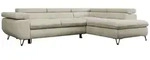 MKS Ecksofa, Beige, Metall, 3-Sitzer, L-Form,L-Form, 273x208 cm, Oeko-Tex&reg;,
