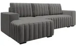 Ecksofa, Grau, Holz, Kiefer, 5-Sitzer, L-Form, 240x140 cm, Wohnzimmer, Sofas &