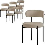 Ml-Design Esszimmerst&uuml;hle, Braun, Metall, 6-Sitzer, 53x78x50 cm, Esszimmer,...