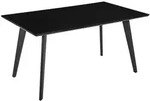 Beliani Esstisch, Schwarz, Holzwerkstoff, 6-Sitzer, Rechteckig, 90x75x150 cm,