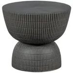 Livetastic Couchtisch Samson, Dunkelbraun, Kunststoff, Betonoptik, rund, zylindrisch,