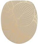 Sanilo Wc-Sitz, Beige, Holzwerkstoff, Oval, 38x6x47 cm, Badezimmer, WC Ausstattung,