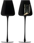 Intirilife Weinglas-Set, Schwarz, Glas, 0.5 L, leicht zu reinigen, Essen &...