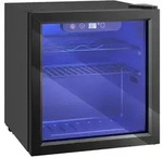 Homcom Weink&uuml;hlschrank, Schwarz, Metall, 2 F&auml;cher, 41.5x46.5x43 cm, Wohnzimmer,