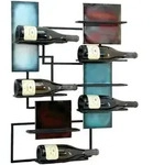 DanDiBo Weinregal, Schwarz, Metall, 55x75x11 cm, Wohnzimmer, Regale, Weinregale