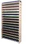 Proregal Weinregal, Natur, Holz, Kiefer, 123x219x28 cm, Wohnzimmer, Regale,