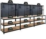 Proregal Werkbank, Schwarz, Metall, Rechteckig, 240x180x60 cm, Freizeit,...