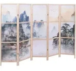 MCW Paravent, Blaugrau, Holz, Kiefer, 227x170x2 cm, Arbeitszimmer, B&uuml;rozubeh&ouml;r