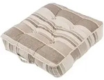 Homescapes Sitzkissen, Beige, Textil, Gestreift, F&uuml;llung: Polyester,...