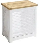 Mid.you Truhe Classic, Wei&szlig;, Teak, Holz, Mahagoni, Teakholz, vollmassiv,...