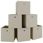 Mid.you Faltbox Boxas, Natur, Kunststoff, 27x28x27 cm, faltbar, Ordnen & Aufbewahren,