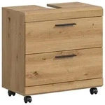 Mid.you Waschbeckenunterschrank Scout, Eiche Artisan, Kunststoff, 2 Schublade(n)